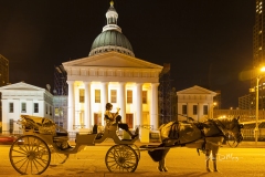 Old Courthouse with Horse-drawn Carriage