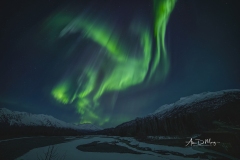 Aurora Borealis over Knik River valley