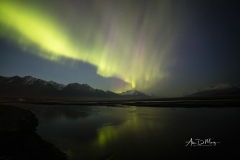 Camping under Aurora along Knik River
