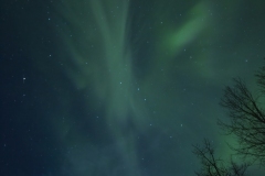 Faint aurora overhead