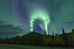 Horseshoe aurora reflection