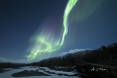 Aurora Borealis over Knik River Valley 1