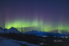 Aurora Borealis over Talkeetna Mountains