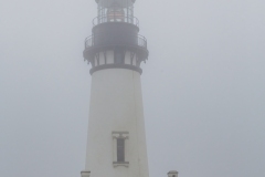 Yaquina Head Lighthouse in fog