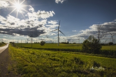 Wind turbines in sunny rural Wisconsin 2